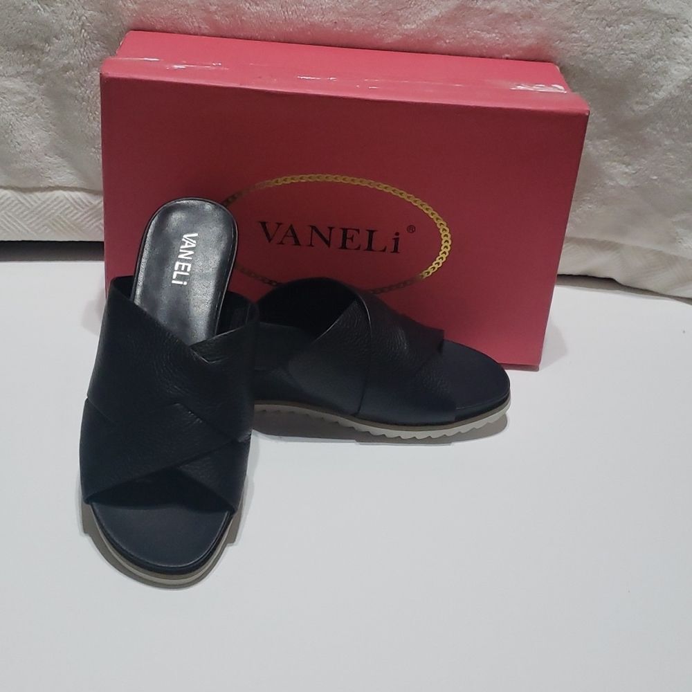 Vaseline Black slip on shoes 7.5